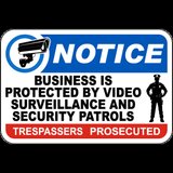 Notice Business Is Protected By Video Surveillance Sign